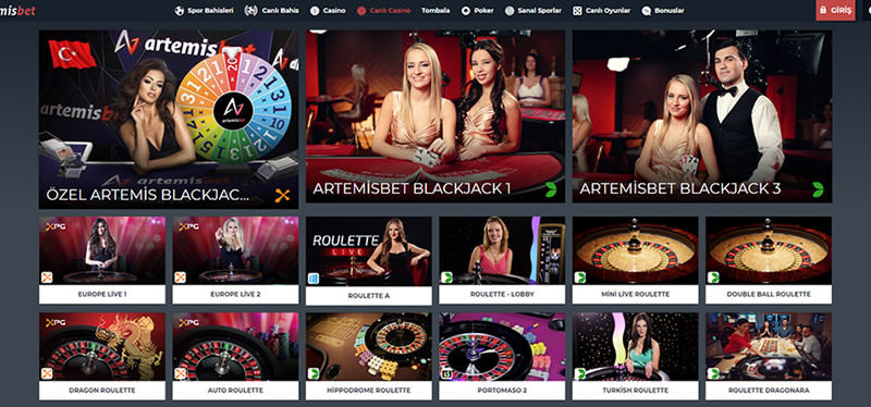 Artemisbet Canlı Casino Giriş Sayfası